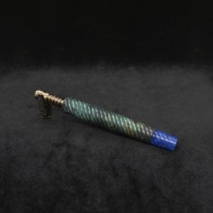 This image portrays Specialty Full Spiral Design XL Hybrid Dynavap Stem + Book-Matched M.P. - New! by Dovetail Woodwork.