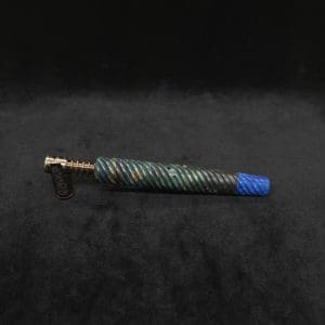 This image portrays Specialty Full Spiral Design XL Hybrid Dynavap Stem + Book-Matched M.P. - New! by Dovetail Woodwork.