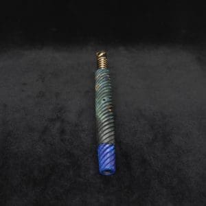 This image portrays Specialty Full Spiral Design XL Hybrid Dynavap Stem + Book-Matched M.P. - New! by Dovetail Woodwork.