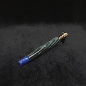 This image portrays Specialty Full Spiral Design XL Hybrid Dynavap Stem + Book-Matched M.P. - New! by Dovetail Woodwork.