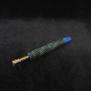 This image portrays Specialty Full Spiral Design XL Hybrid Dynavap Stem + Book-Matched M.P. - New! by Dovetail Woodwork.