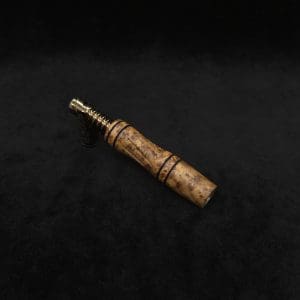 This image portrays Dynavap High Class Shotgun Stem/WPA-Black Ash Burl-NEW! by Dovetail Woodwork.
