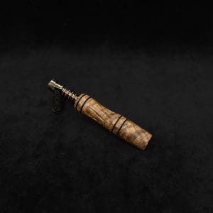 This image portrays Dynavap High Class Shotgun Stem/WPA-Black Ash Burl-NEW! by Dovetail Woodwork.