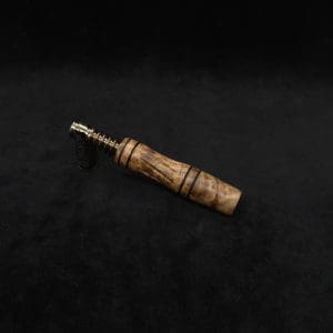 This image portrays Dynavap High Class Shotgun Stem/WPA-Black Ash Burl-NEW! by Dovetail Woodwork.