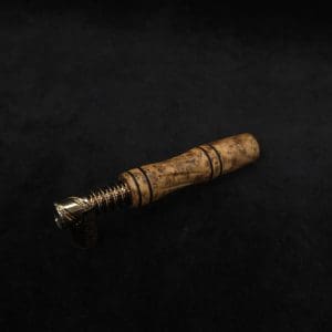 This image portrays Dynavap High Class Shotgun Stem/WPA-Black Ash Burl-NEW! by Dovetail Woodwork.
