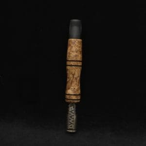 This image portrays Dynavap High Class Shotgun Stem/WPA with Diamond Wing Ebony M.P.-NEW! by Dovetail Woodwork.