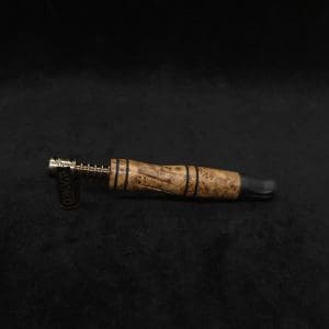 This image portrays Dynavap High Class Shotgun Stem/WPA with Diamond Wing Ebony M.P.-NEW! by Dovetail Woodwork.