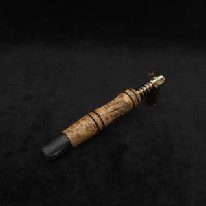 This image portrays Dynavap High Class Shotgun Stem/WPA with Diamond Wing Ebony M.P.-NEW! by Dovetail Woodwork.