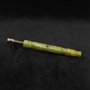 This image portrays Attenuated 2X Joint Dynavap XL Burl Stem + Book-Matched Mouthpiece-NEW! ☘ by Dovetail Woodwork.