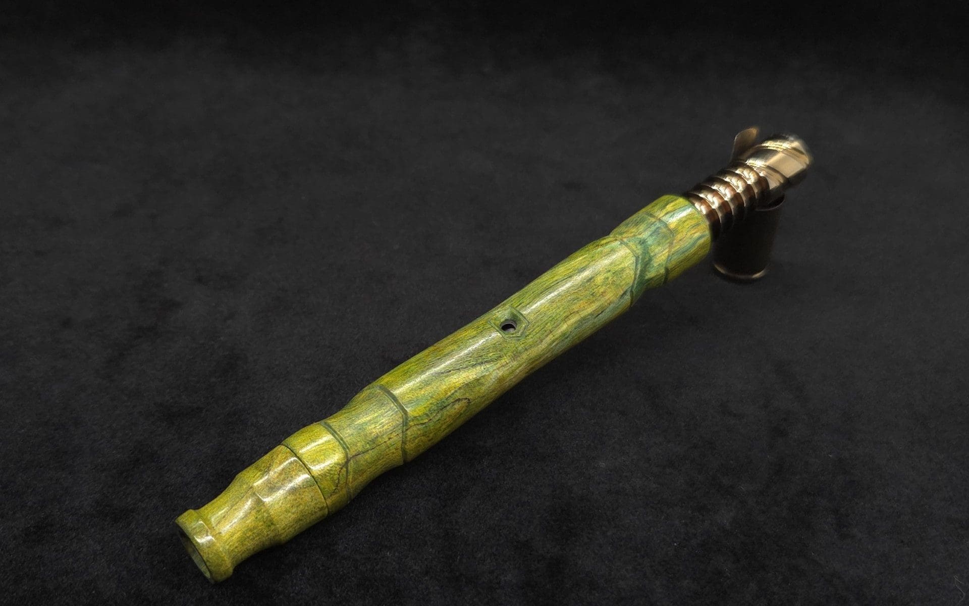 This image portrays Attenuated 2X Joint Dynavap XL Burl Stem + Book-Matched Mouthpiece-NEW! ☘ by Dovetail Woodwork.