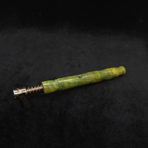 This image portrays Attenuated 2X Joint Dynavap XL Burl Stem + Book-Matched Mouthpiece-NEW! ☘ by Dovetail Woodwork.