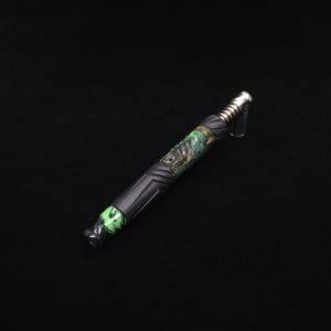 This image portrays Vertex Hybrid XL Black Ebony Dynavap Stem + (4) Mouthpieces - NEW! ☘ 🎃 by Dovetail Woodwork.