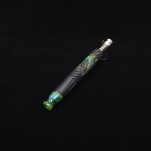 This image portrays Vertex Hybrid XL Black Ebony Dynavap Stem + (4) Mouthpieces - NEW! ☘ 🎃 by Dovetail Woodwork.