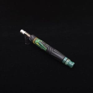 This image portrays Vertex Hybrid XL Black Ebony Dynavap Stem + (4) Mouthpieces - NEW! ☘ 🎃 by Dovetail Woodwork.