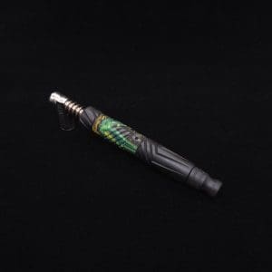 This image portrays Vertex Hybrid XL Black Ebony Dynavap Stem + (4) Mouthpieces - NEW! ☘ 🎃 by Dovetail Woodwork.