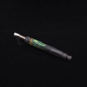 This image portrays Vertex Hybrid XL Black Ebony Dynavap Stem + (4) Mouthpieces - NEW! ☘ 🎃 by Dovetail Woodwork.