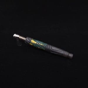 This image portrays Vertex Hybrid XL Black Ebony Dynavap Stem + (4) Mouthpieces - NEW! ☘ 🎃 by Dovetail Woodwork.