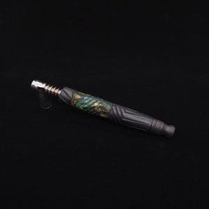 This image portrays Vertex Hybrid XL Black Ebony Dynavap Stem + (4) Mouthpieces - NEW! ☘ 🎃 by Dovetail Woodwork.
