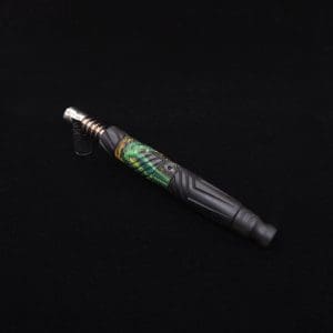 This image portrays Vertex Hybrid XL Black Ebony Dynavap Stem + (4) Mouthpieces - NEW! ☘ 🎃 by Dovetail Woodwork.