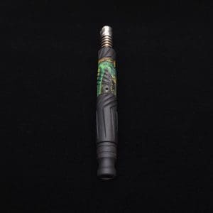This image portrays Vertex Hybrid XL Black Ebony Dynavap Stem + (4) Mouthpieces - NEW! ☘ 🎃 by Dovetail Woodwork.