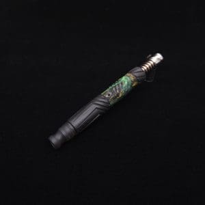 This image portrays Vertex Hybrid XL Black Ebony Dynavap Stem + (4) Mouthpieces - NEW! ☘ 🎃 by Dovetail Woodwork.