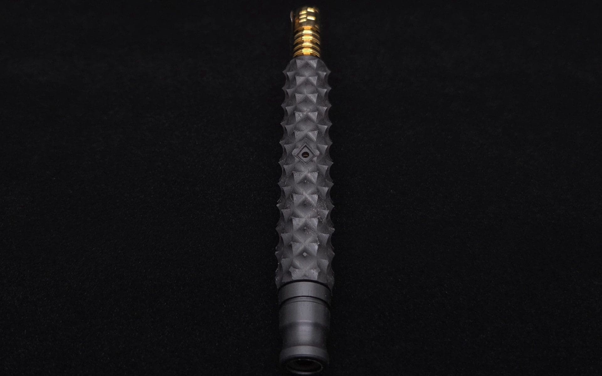This image portrays Reaper Spine XL Ebony Wood Dynavap Stem + (2) Mouthpieces - NEW! 𓌜 🎃 by Dovetail Woodwork.
