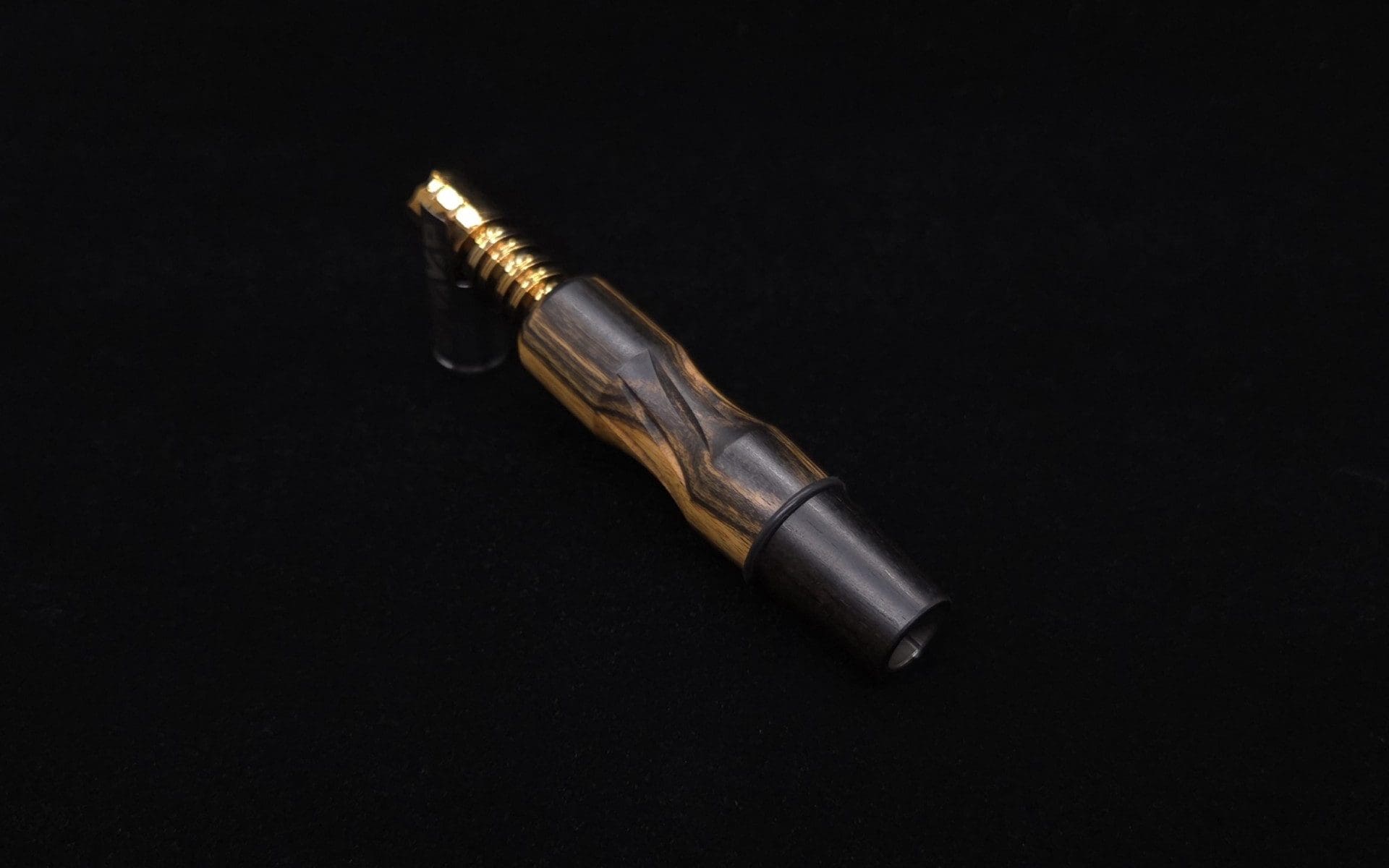 This image portrays Dynavap High Class Mixed Ebony Wood14mm WPA/Stem-NEW! by Dovetail Woodwork.