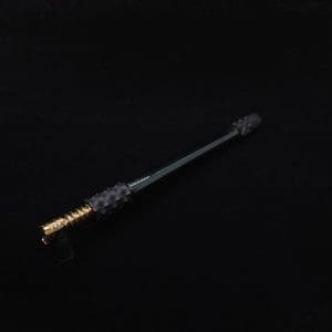 This image portrays Dynavap Reaper Boro-Glass Jr./Ebony Wood Specialty Stem Setup-NEW! by Dovetail Woodwork.