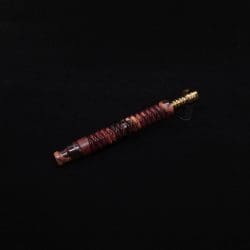 3D Spiral Weave XL Burl Hybrid Dynavap Stem + Book-Matched Mouthpiece -🔥
