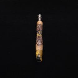 Diamond Curve XL Rare White Oak Burl Hybrid Dynavap Stem + Spinning Mouthpiece - New!